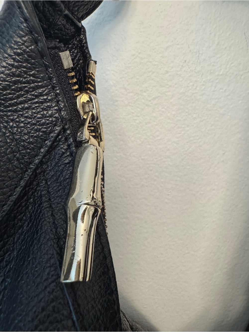 Gucci Black Crescent Bag w/Green & Red Stripe & Gold Bamboo Rings - Picture 5 of 13